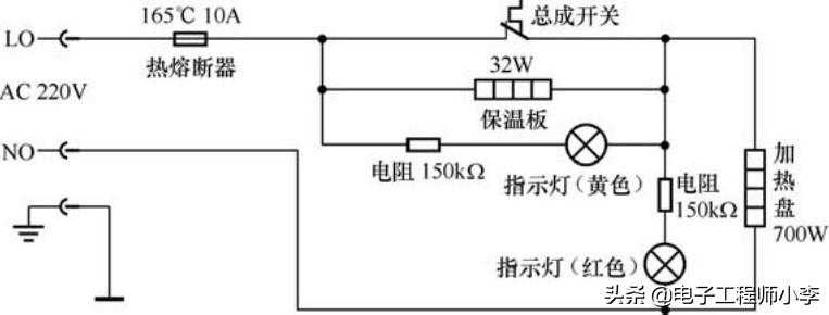 典型电饭锅电路的识图方法